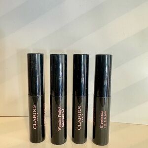 4x Clarins Wonder Perfect Mascara 4D Perfect Black 3ml/0.1oz